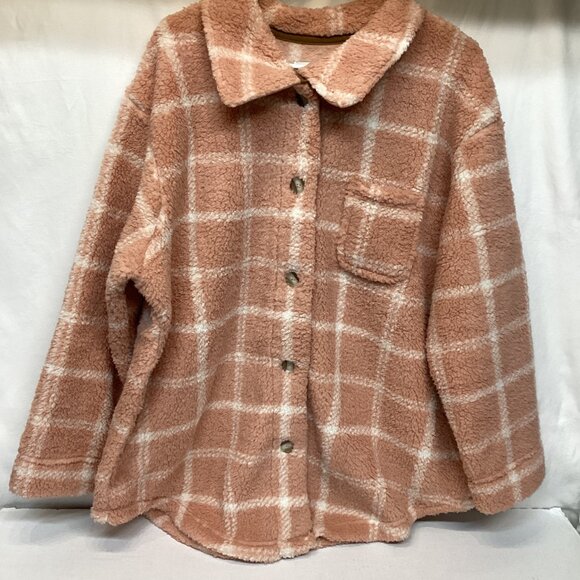 XL Koolaburra by Ugg Sherpa Shacket - Pink & Cream - Picture 2 of 9